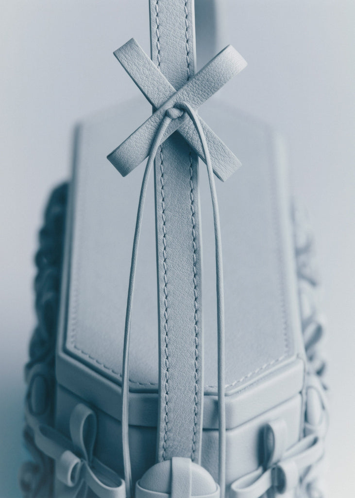 Button Bow Box - Cloud